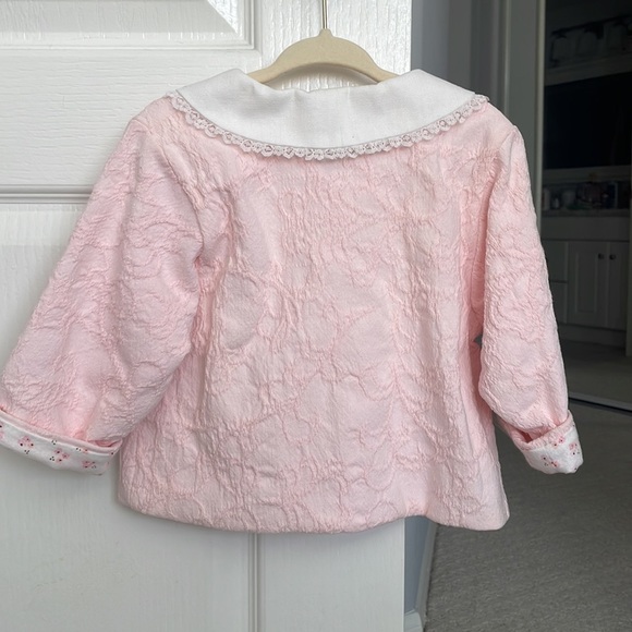 NWOT Handmade Baby Pink Jacket w/ Embroidery 100% Cotton - Picture 6 of 7